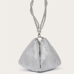 Shoulder evening bag rhinestone